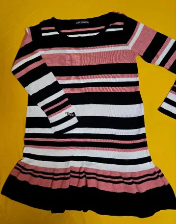 [ MARY QUANT 스트라이프 니트 원피스 긴팔 ]