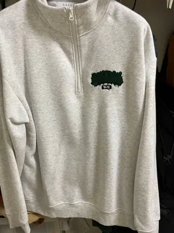 그레이 하프 지퍼 맨투맨