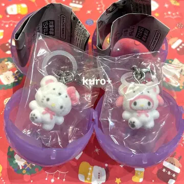 산리오 캐릭터즈 메지루시 액세서리 후와후와 스노우 키티&마이멜로디