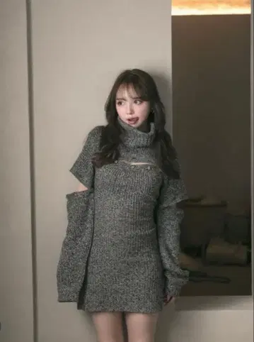 andmary 시에나 니트 미니 드레스 앤드마리