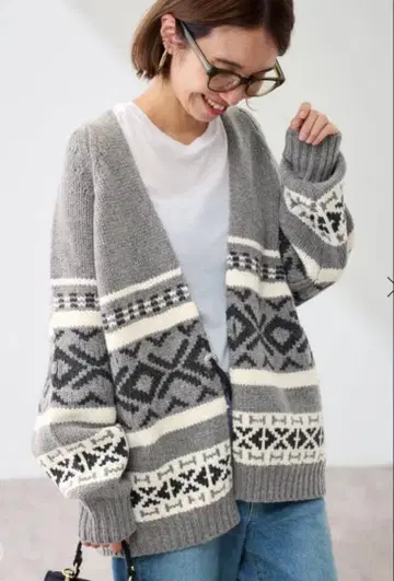 FRAMeWORK 자카드 가디건 택 포함 새상품 그레이