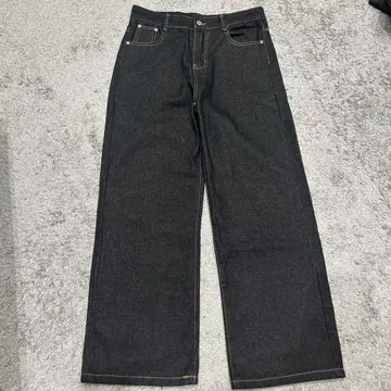 리지드 데님 japanese loose fit 블랙 y2k