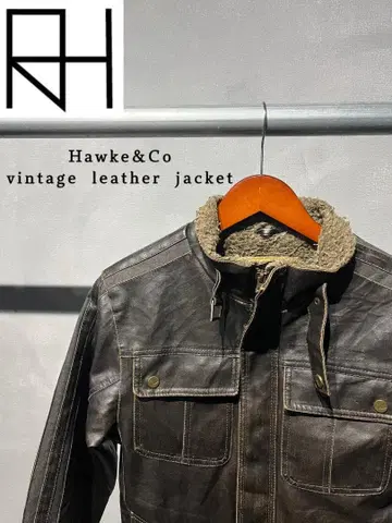 [ 구제 의류 ] HAWKE&Co 페이크 가죽 자켓