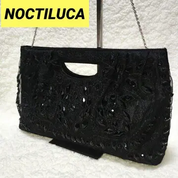 NOCTILUCA 노크틸카 파티 백 비쥬 금 체인 블랙