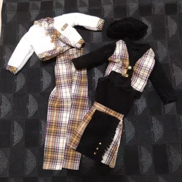 제니 체크 무늬 수트 셋업, 원피스 세트