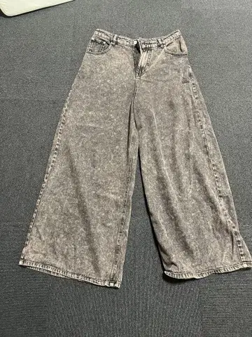 그레이 데님 와이드 팬츠