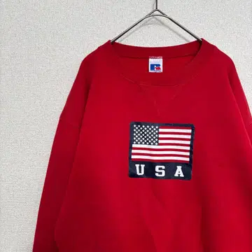 러셀 맨투맨 프린트 USA 미국 빈티지 의류 M 3068