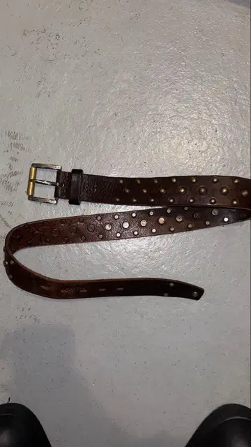 archive leather studs belt punk vintage