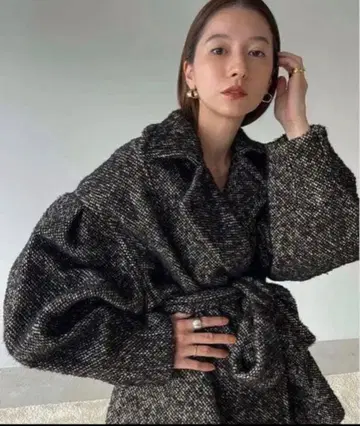 CLANE MIX LOOP TWEED BOX COAT