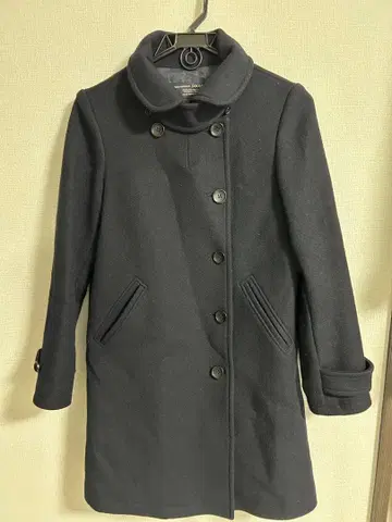 다크 블루 버튼 코트