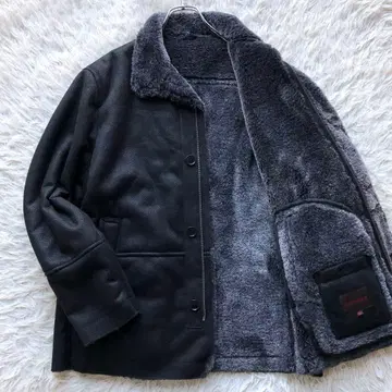 [ 컨디션 최상 초레어 사이즈XL ] 인스파이어 무스탕 자켓 블랙 보아