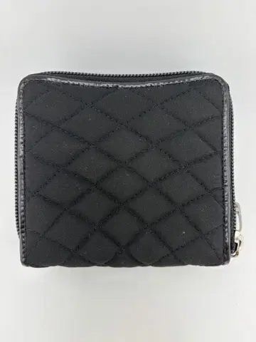 BALLY 블랙 퀼팅 접이식 지갑