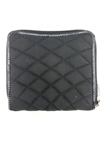 BALLY 블랙 퀼팅 접이식 지갑