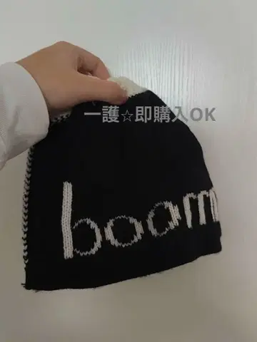 Smoothmood 로고 니트 모자 블랙