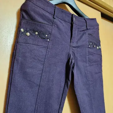 오즈 클로체 보라색 스키니 팬츠 스터드