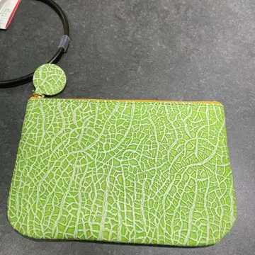 크랙 무늬 그린 코인 케이스