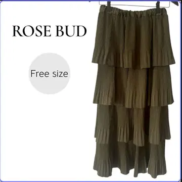 로즈버드 캉캉 스커트 (F 사이즈) 플레어 플리츠 그린