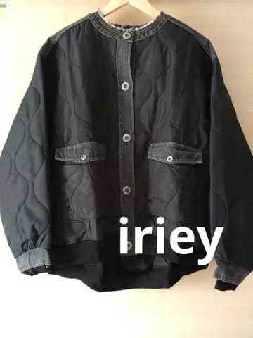 iriey 퀼팅 x 데님 이소재 충전솜 자켓 F