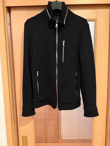 AKM 블랙 니트 라이더 블루종