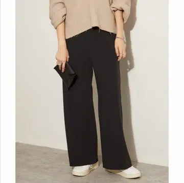 플라주 와이드 팬츠 블랙 38 허리밴딩