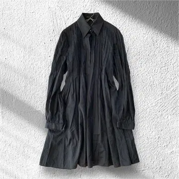 [다마 컬렉션] 셔츠 원피스 플리츠 면 혼방 일본제 15R