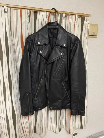 BLUE TORNADO 블랙 더블 라이더 자켓