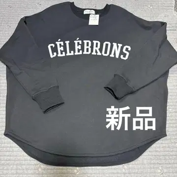 새상품 CLOVE [ CELEBRONS ] 오버 로고 맨투맨 다크 그레이