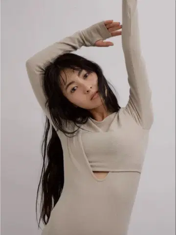 VALLAN Layered Nuance Cutout Dress