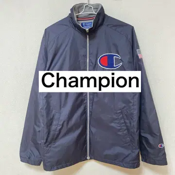 Champion 챔피온 나일론 자켓 자수 USA 국기 와펜