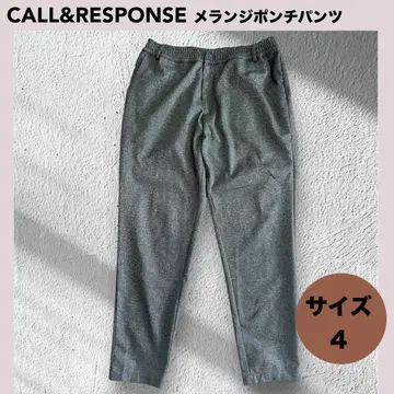 CALL&RESPONSE 멜란지 분또 팬츠 카키 스트레치 팬츠