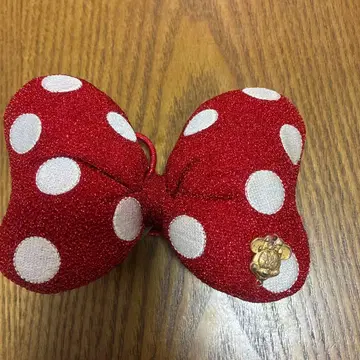 디즈니 미니 빨간색 리본 머리끈