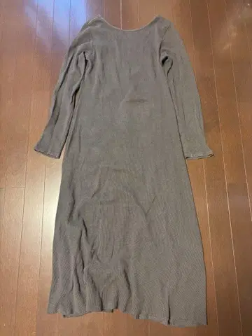 AKTE 백 오픈 와플 원피스