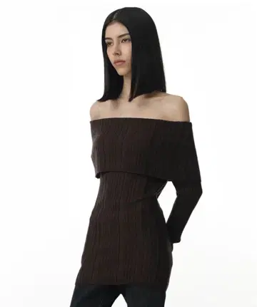 무신사 밀로 여성 / 브라운 오프숄 한국