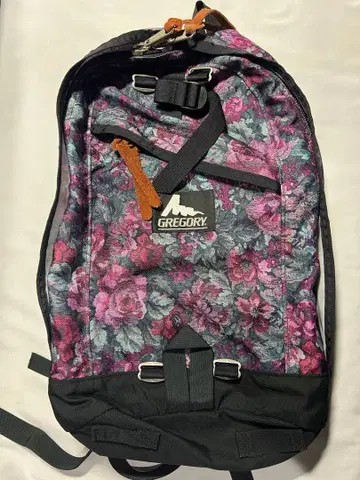 레어 USA제 GREGORY 은색 택 데이팩 플로럴 태피스트리