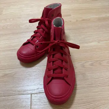 컨버스 레드 하이컷 레인 스니커즈