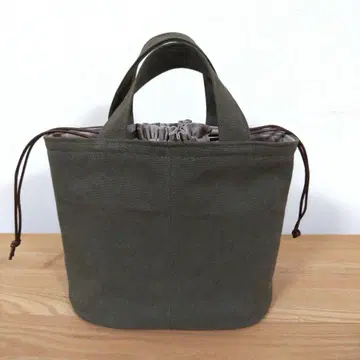 핸드메이드, 토트백, 빈티지 캔버스, 복조리, 라운드