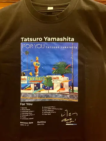 야마시타 타츠로 T셔츠 FOR YOU M 사이즈