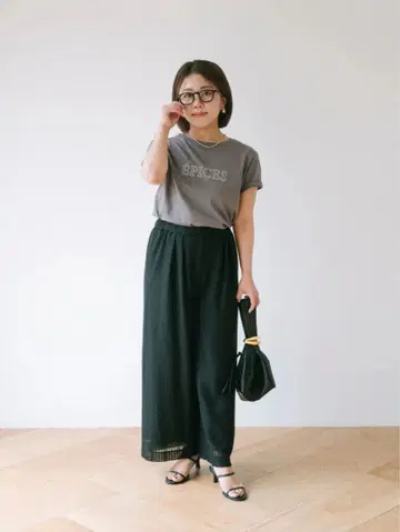 스트라이프 레이스 팬츠