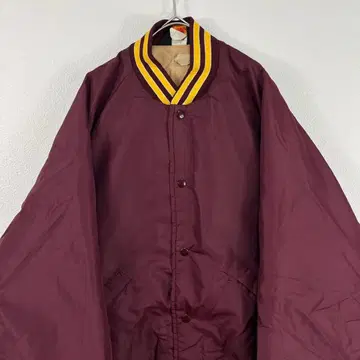 USA 제조 70s dunbrooke 나일론 충전솜 바시티 자켓 버건디