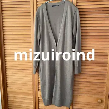 mizuiroind 롱 가디건 카키 V넥 체형 커버
