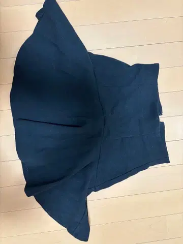 네이비 플레어 스커트 뒷지퍼