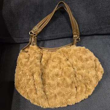 grove 베이지 스팽글 핸드백