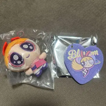 파워퍼프걸 눈 반짝 봉제 인형 블라썸 슬라이드 거울 가챠