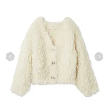 snidel 디자인 니트 가디건 화이트