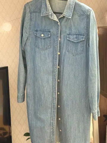 소프트 데님 셔츠 원피스