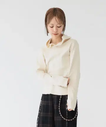 Healthknit x maturely 후디드 헨리 롱 슬리브