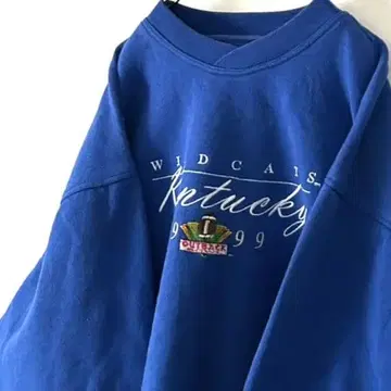 BRIAR CREEK 켄터키 자수 맨투맨 L 블루 파랑 구제 의류