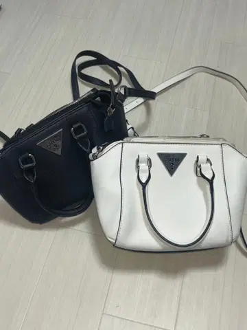 GUESS 숄더백 화이트 블랙 2세트