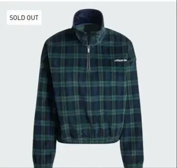 adidas 코듀로이 하프 지퍼 탑