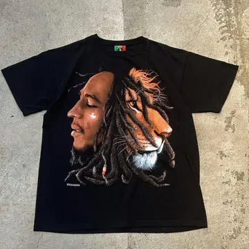 구제 의류 BOB MARLEY T셔츠 L 밥 말리 ZION T셔츠